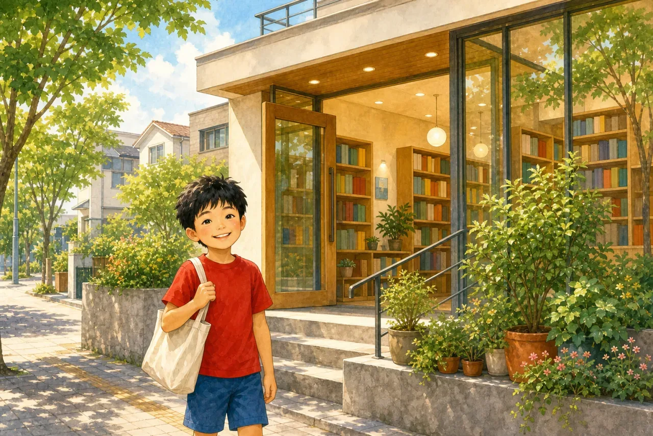 At the Library 표지