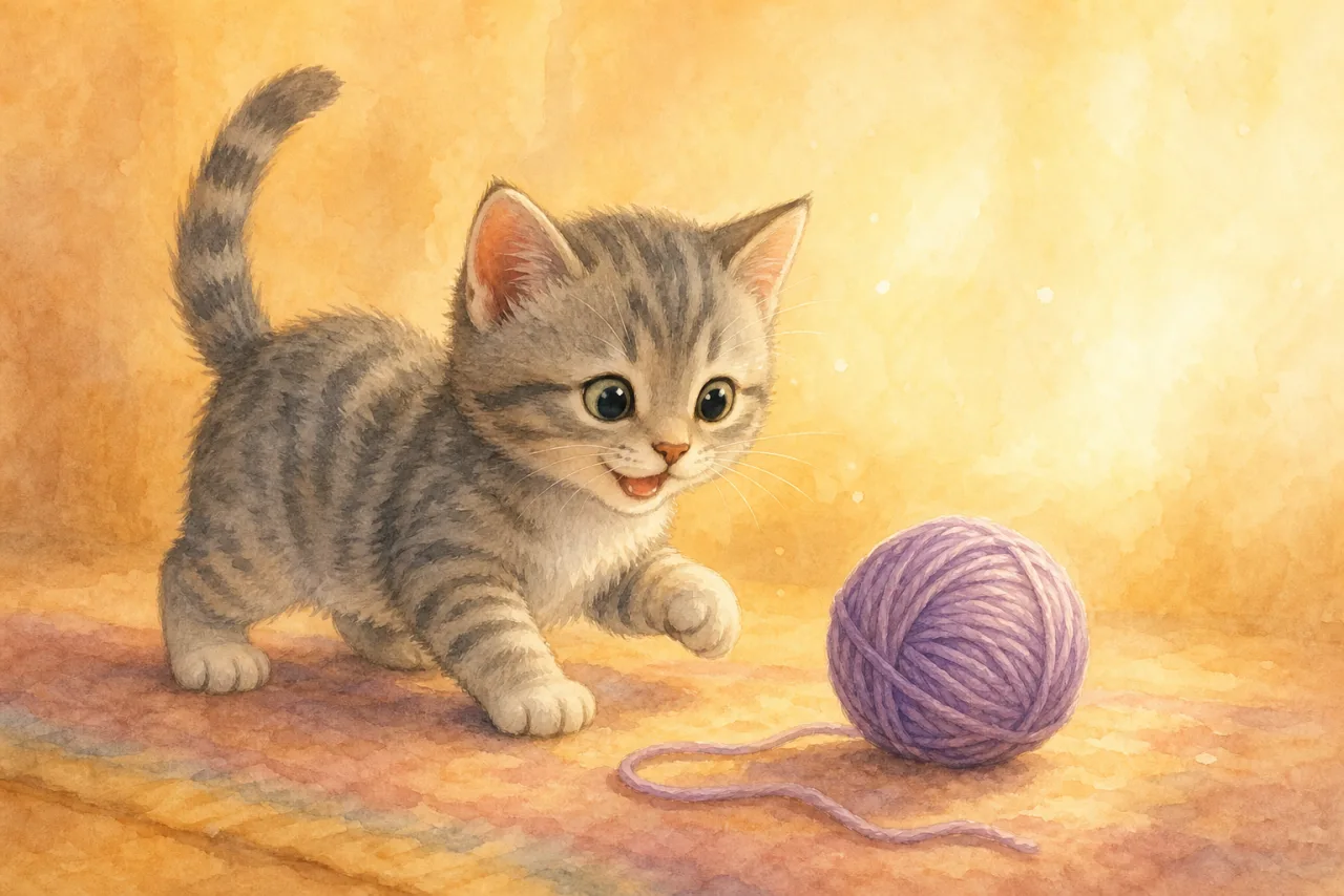 Kitten and the Yarn 표지
