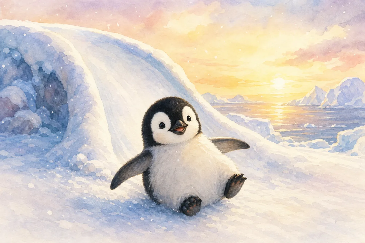Penguin Learns to Slide 표지
